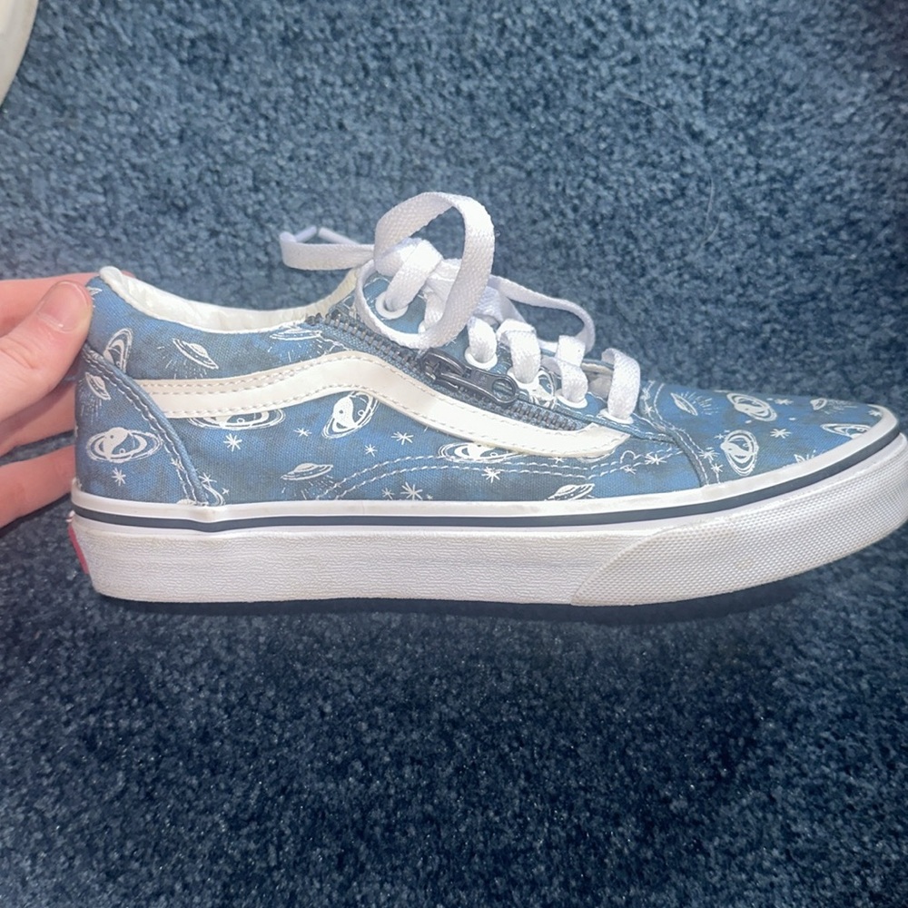 Kids Blue Galaxy Vans - Picture 4 of 4